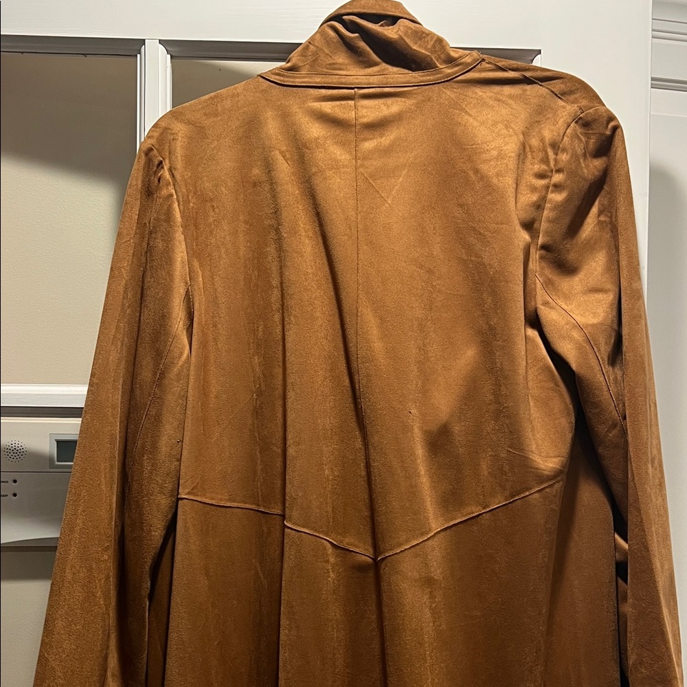 Chico's Tan Fringe Cape Jacket - Picture 5 of 9